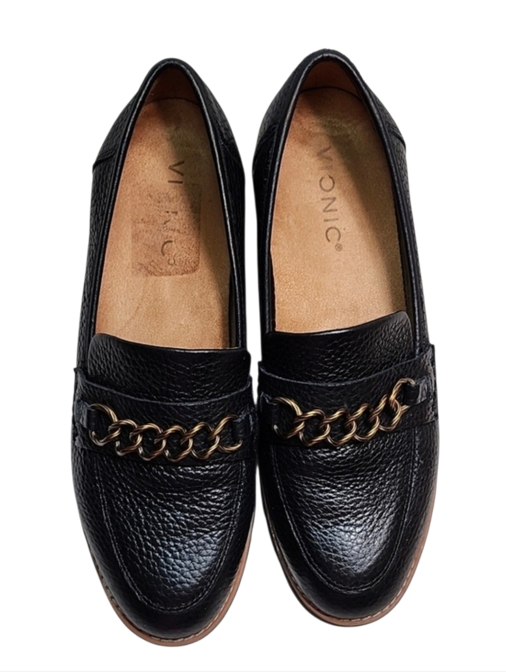 Vionic Women's Emalyn Slip-On Loafers Black Leather 6.5 - Picture 3 of 16